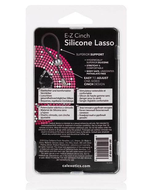 E-z Cinch Silicone Lasso - Black - Bossy Pearl