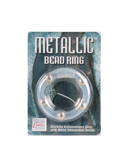 Metallic Bead Ring - Clear - Bossy Pearl