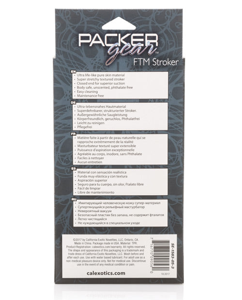 Packer Gear Ftm Stroker - Black - Bossy Pearl