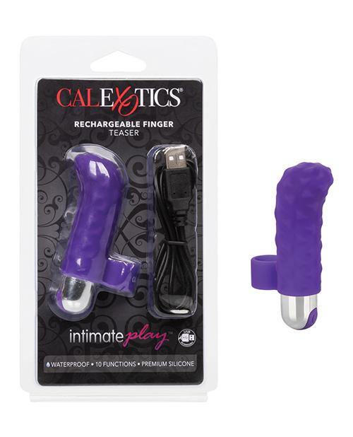 Intimate Play Rechargeable Finger Teaser - Purple - Bossy Pearl