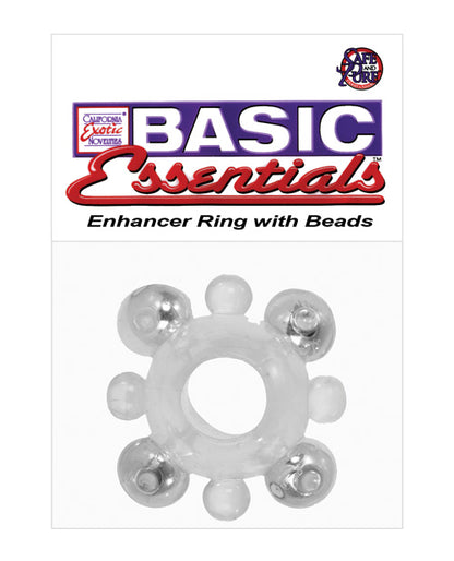 Basic Essentials Enhancer Ring W-beads - Clear - Bossy Pearl