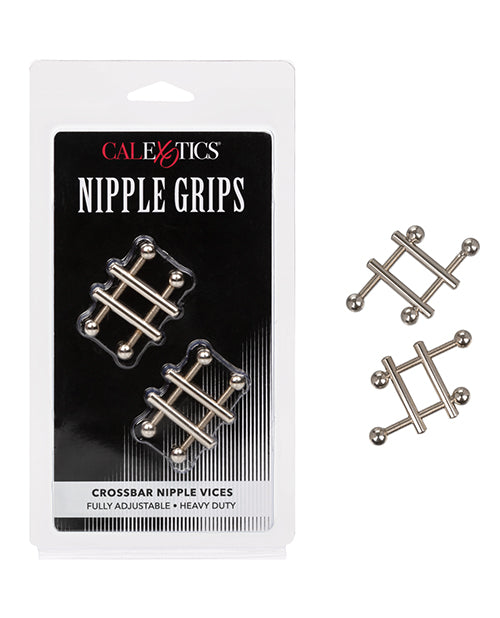 Nipple Grips Crossbar Nipple Vices - Silver - Bossy Pearl