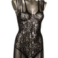 Scandal Plus Size Strappy Lace Body Suit - Black - Bossy Pearl