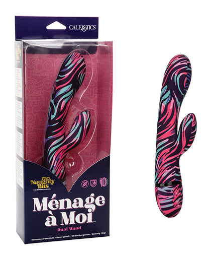 Naughty Bits Menage À Moi Dual Wand - Multi Color - Bossy Pearl