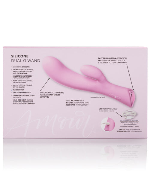 Amour Silicone Dual G Wand - Bossy Pearl