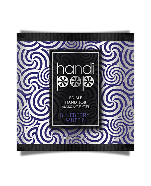 Handipop Hand Job Massage Gel Single Use Packet - 6 Ml Blueberry Muffin - Bossy Pearl