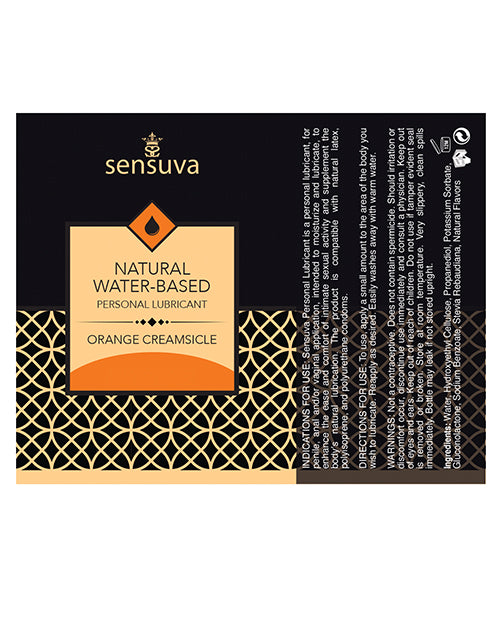 Sensuva Natural Water Based Personal Moisturizer - 1.93 Oz Orange Creamsicle - Bossy Pearl