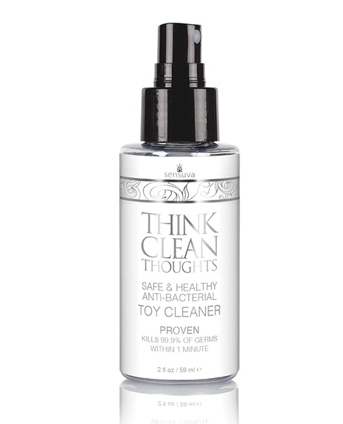 Sensuva Think Clean Thoughts Anti Bacterial Toy Cleaner - 2 Oz Bottle - Bossy Pearl