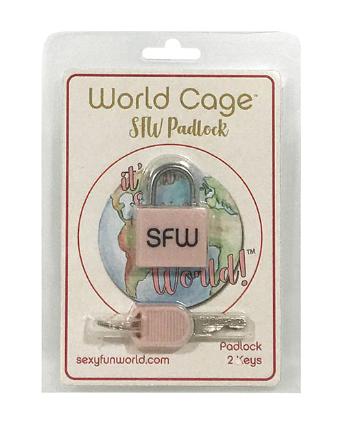 World Cage Sfw Padlock W-2 Keys - Bossy Pearl