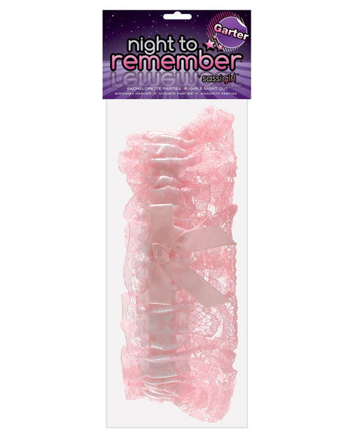 Night To Remember Garter By Sassigirl - Pink - Bossy Pearl