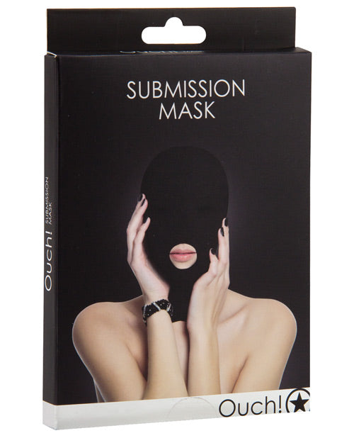 Shots Ouch Submission Mask - Black - Bossy Pearl