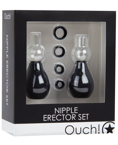 Shots Ouch Nipple Erector Set - Black - Bossy Pearl
