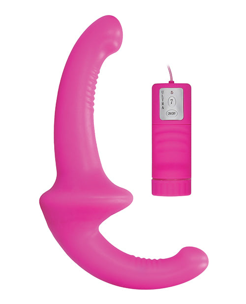 Shots Ouch Vibrating Silicone Strapless Strap On W/controller - Bossy Pearl