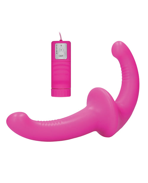 Shots Ouch Vibrating Silicone Strapless Strap On W/controller - Bossy Pearl
