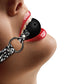 Shots Ouch Love Street Art Fashion Printed Breathable Ball Gag - Black - Bossy Pearl