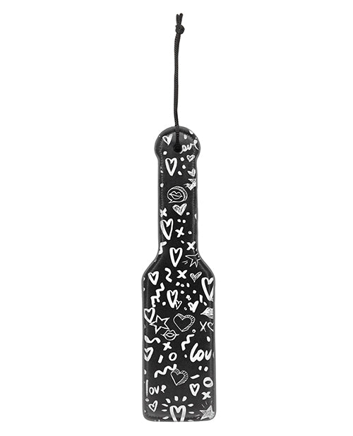 Shots Ouch Love Street Art Fashion Printed Paddle - Black - Bossy Pearl