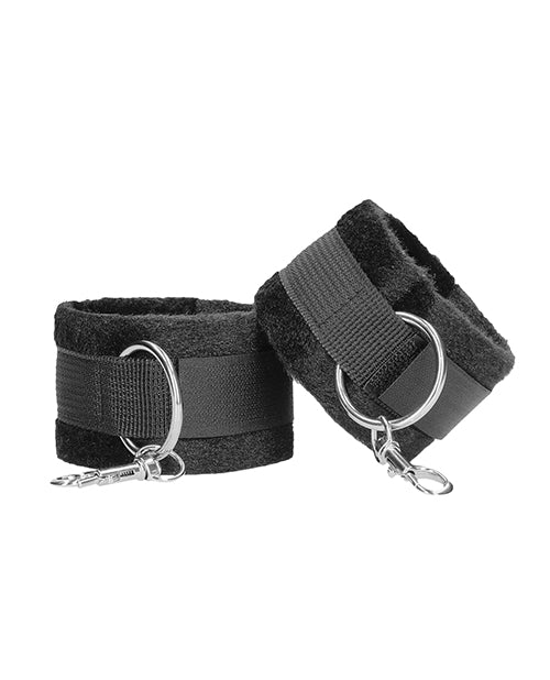 Shots Ouch Black & White Velcro Hand-ankle Cuffs - Black