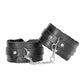 Shots Ouch Black & White Plush Bonded Leather Ankle Cuffs - Black