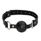 Shots Ouch Black & White Breathable Ball Gag W-nipple Clamps - Black
