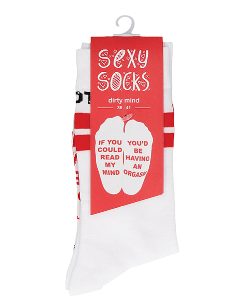 Shots Sexy Socks Dirty Mind - Female - Bossy Pearl