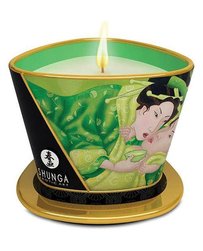 Shunga Massage Candle Zenitude - 5.7 Oz Exotic Green Tea - Bossy Pearl