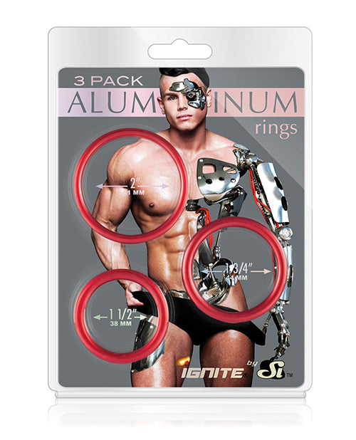 Aluminum Rings - Hellfire Pack Of 3 - Bossy Pearl