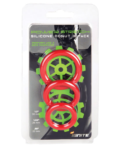 Ignite Power Stretch Silicone Donuts Cockrings - Bossy Pearl