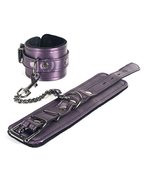 Spartacus Galaxy Legend Faux Leather Ankle Restraints - Purple - Bossy Pearl