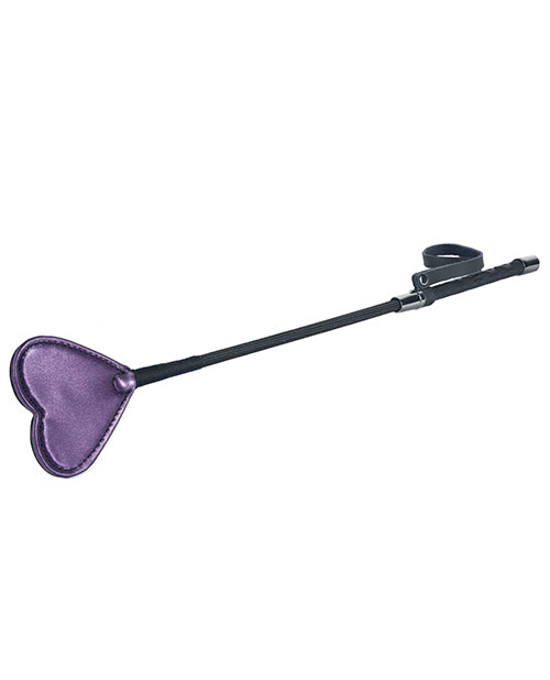 Spartacus Galaxy Legend Faux Leather Riding Crop Heart - Purple - Bossy Pearl