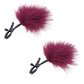 Sex & Mischief Enchanted Feather Nipple Clamps - Burgundy - Bossy Pearl