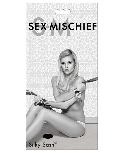 Sex & Mischief Silky Sash Restraints - Bossy Pearl