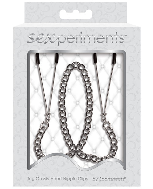 Sexperiments Tug On My Heart Nipple Clamps - Bossy Pearl