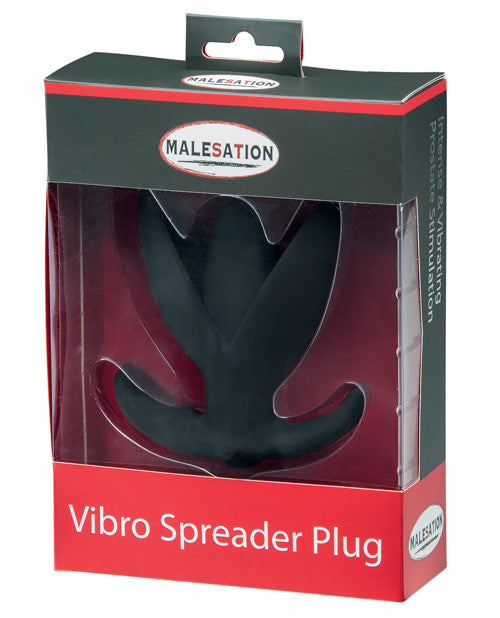 Malesation Vibro Spreader Plug - Black - Bossy Pearl