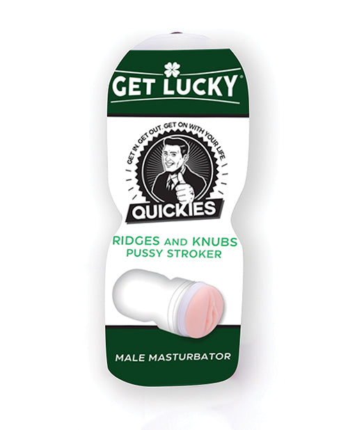 Get Lucky Quickies Ridges & Knubs Pussy Stroker - Bossy Pearl