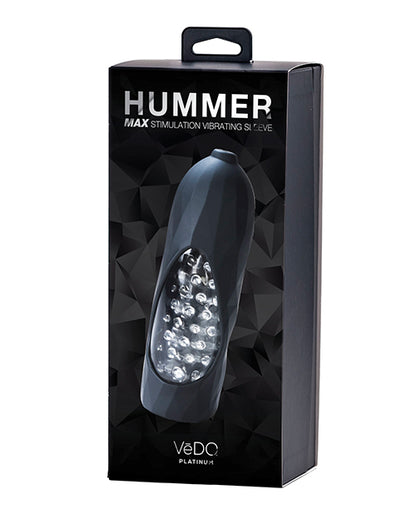 Vedo Hummermax Rechargeable Vibrating Sleeve - Black Pearl - Bossy Pearl