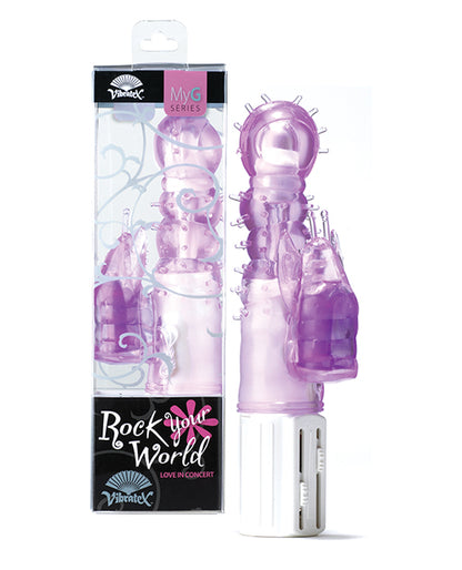 Vibratex Rock Your World Dual Action Vibrator - Bossy Pearl