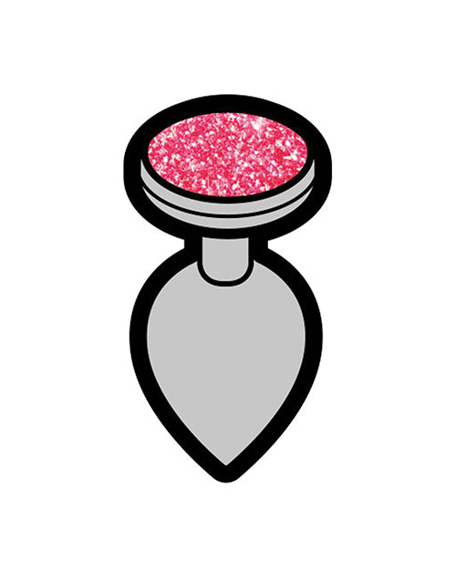 Wood Rocket Sex Toy Gem Butt Plug Pin - Silver-pink - Bossy Pearl