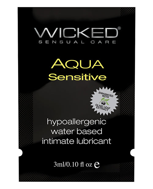 Wicked Sensual Care Hypoallergenic Aqua Sensative Water Based Lubericant - .1 Oz - Bossy Pearl