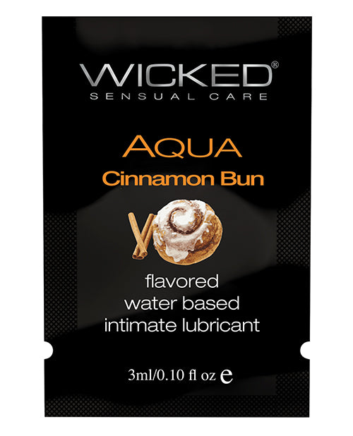 Wicked Sensual Care Aqua Water Based Lubricant - .1 Oz Cinnamon Bun - Bossy Pearl