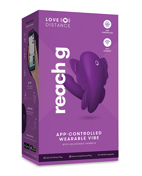 Love Distance Reach G App Controlled Wearable Vibe - Purple
