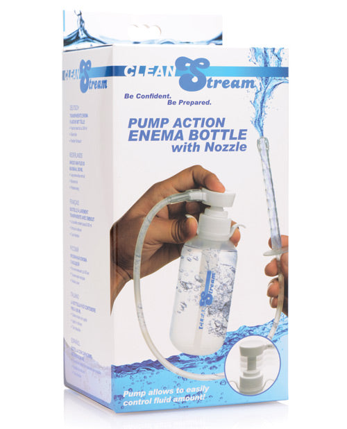 Cleanstream Pump Action Enema Bottle W-nozzle - Bossy Pearl
