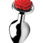 Bootysparks Red Rose Anal Plug - Silver - Bossy Pearl