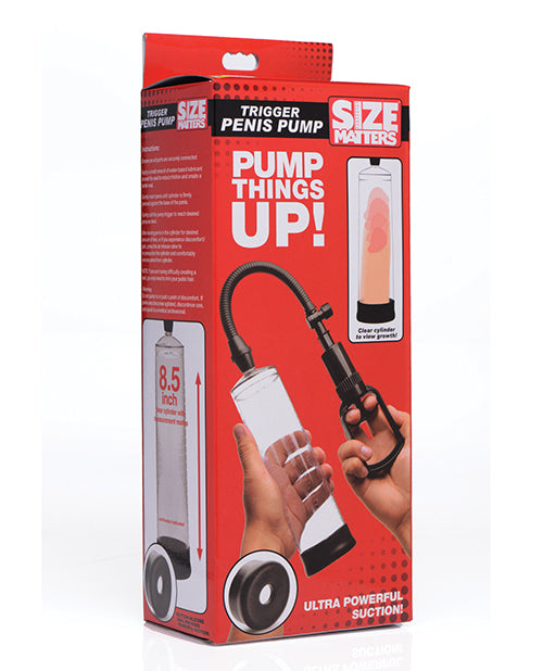 Size Matters Trigger Penis Pump - Clear - Bossy Pearl