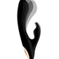 Wonder Vibes 7x Bendable Silicone Rabbit Vibe  - Black - Bossy Pearl