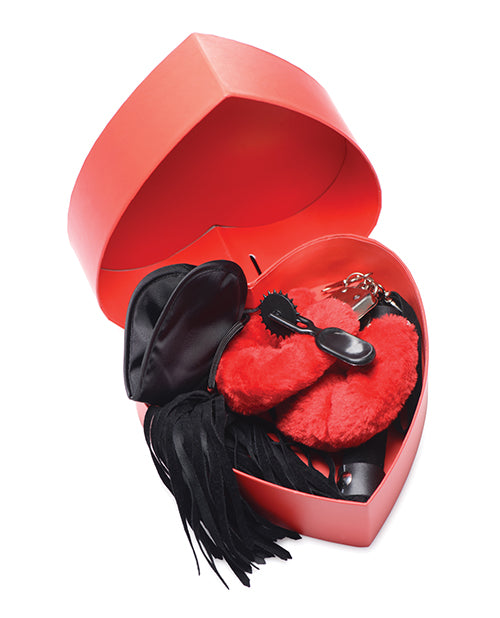 Frisky Passion Fetish Kit W-heart Gift Box - Red - Bossy Pearl