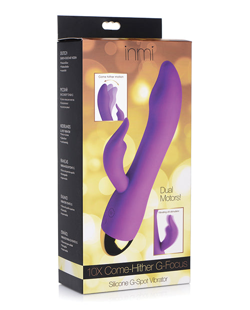 Inmi 10x Come Hither G-force Silicone Vibrator - Purple - Bossy Pearl