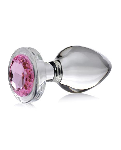 Booty Sparks Pink Gem Glass Anal Plug - Bossy Pearl
