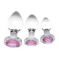 Booty Sparks Pink Gem Glass Anal Set - Bossy Pearl