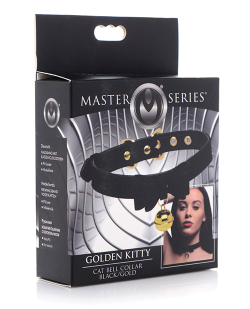 Master Series Golden Kitty Cat Bell Collar - Bossy Pearl