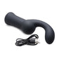Master Series Pleaser Hook 10x Silicone Anal Vibrator - Black - Bossy Pearl
